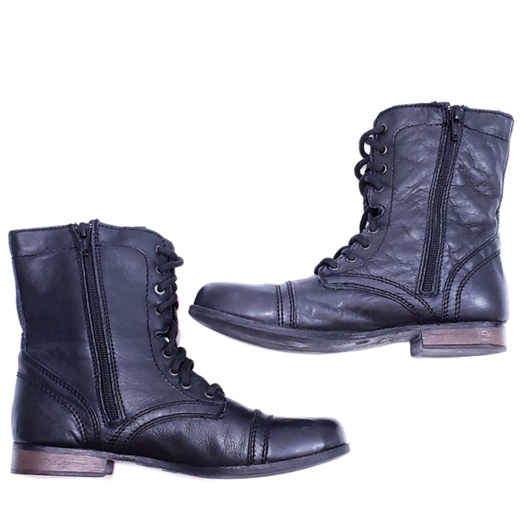 Steve Madden Troopa Combat Leather Boots - Picture 5 of 8